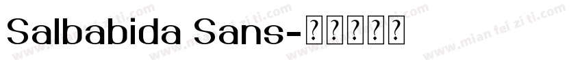 Salbabida Sans字体转换